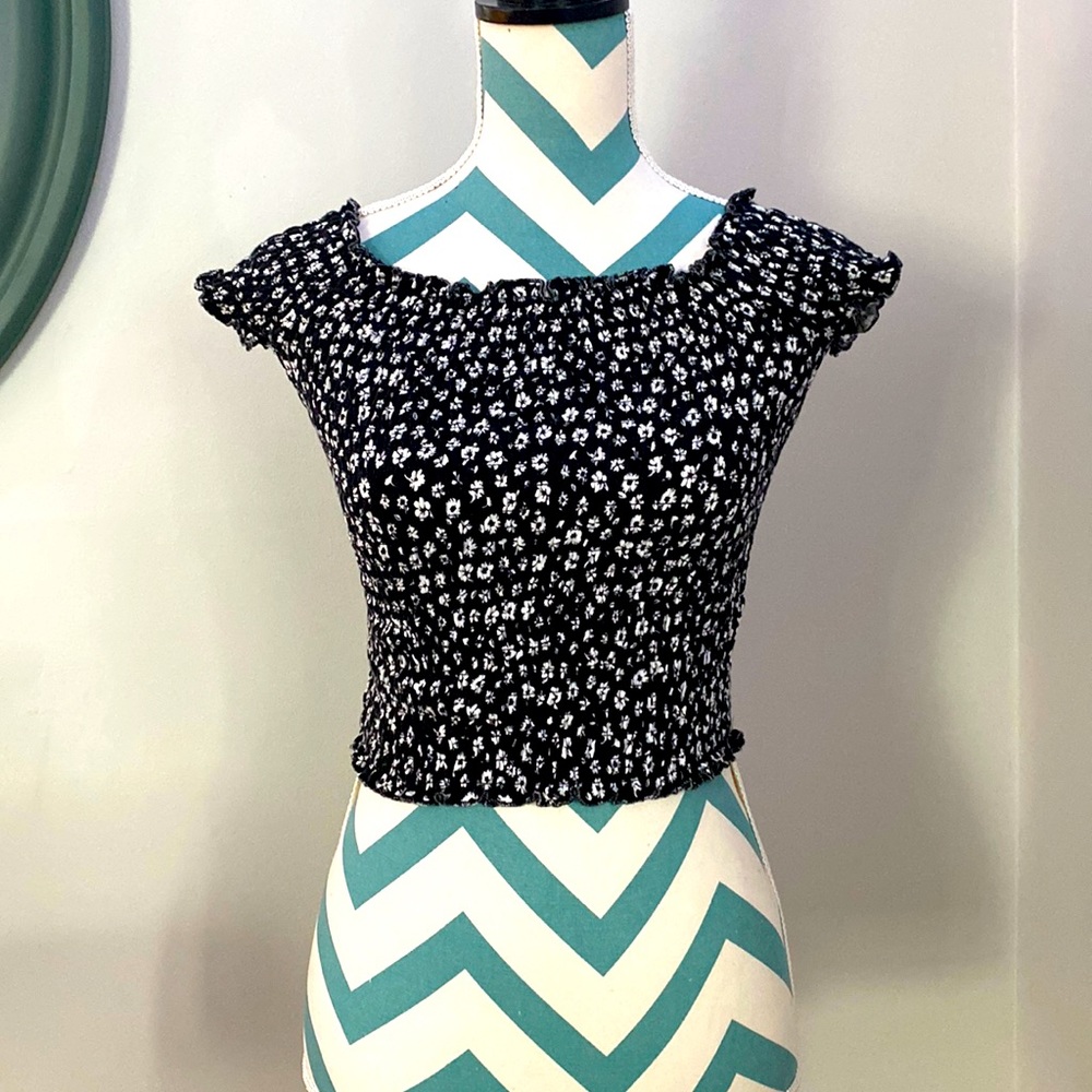 SO medium cropped off the shoulder top
